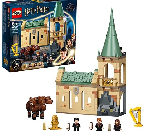 LEGO 76387 Harry Potter Hogwarts: Begegnung mit Fluffy Set, Spielzeug ab 8 Jahre mit Hermine als goldene Minifigur, Fanartikel