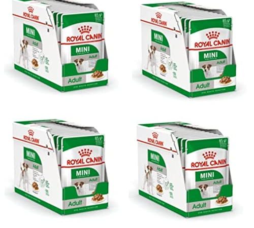 Royal Canin Mini Adult Nassfutter für ausgewachsene kleine Hunde - Bundle - 4 x 12 x 85g