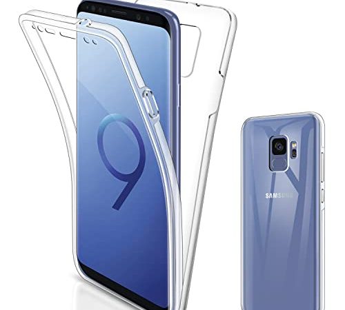 SOGUDE für Samsung Galaxy S9 Hülle, Samsung Galaxy S9 Schutzhülle 360 Grad Full Body Front Und Rückenschutz Handyhülle Transparent Silikon Schutzhülle TPU Bumper für Samsung Galaxy S9