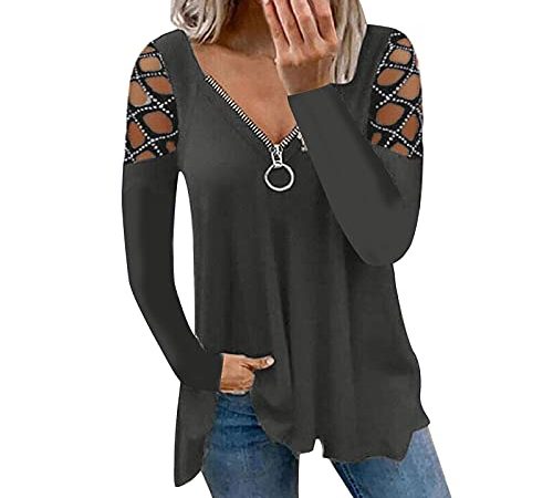 t Shirt Damen sexy Shirt sexy Bluse Schwarze Oberteile Damen elegant bluze für Damen t-Shirt Damen Damen elegant Chiffon use Applikation Damen Weste elegant Tshirt Damen XXL winterstrickjacken