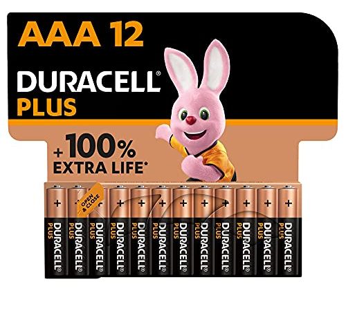 Duracell Plus AAA Micro Alkaline-Batterien, 1.5V LR03 MN2400, 12er-Pack