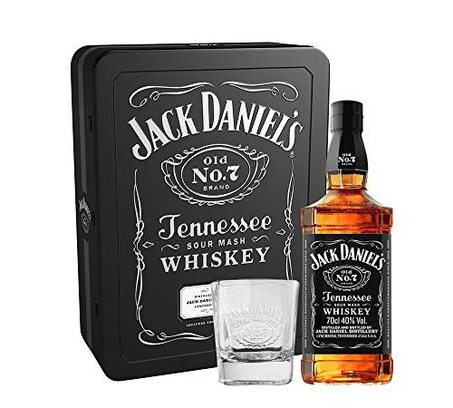 Jack Daniel's Tennessee Whisky in Metallkassette mit 2 Gläsern (1 x 0.7 l)