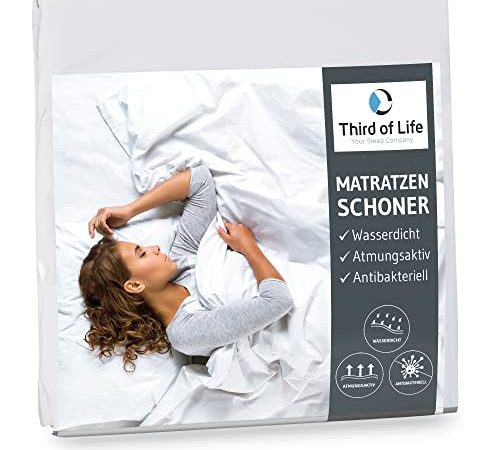 Matratzenschoner 180 x 200 cm wasserdicht | Atmungsaktive Matratzenauflage 180/200 | Hygienischer Anti-Milben Matratzenbezug | Wasserundurchlässiger Matratzen-Schutz | Matratzen-Topper 180x200