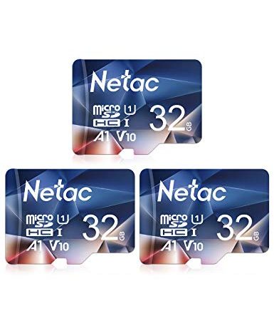 Netac Micro SD Karte 32gb ×3 Fat32 90 MB/S, MicroSDHC Speicherkarte für Smartphone, Switch, Tablet, Camera, Drone, Raspberry pi - P500 Memory Cards für Handy