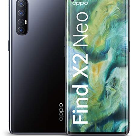 OPPO Find X2 Neo Smartphone (16,5 cm (6,5 Zoll)) 256 GB interner Speicher, 5G, 12 GB RAM, 4260mAh mit 30W Blitzladen, 48MP-Quad-KI-Kamera, Ultra Slim Design, Curved-Display - Moonlight Black