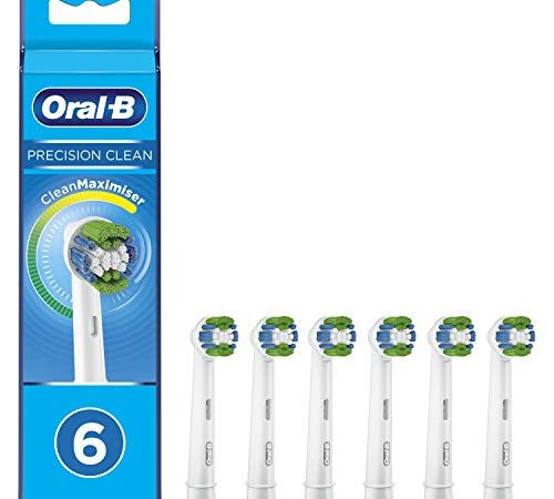 Oral-B Precision Clean Elektrische Zahnbürstenköpfe, 6 Stück, Weiß, 6 x 3,3 x 22 cm