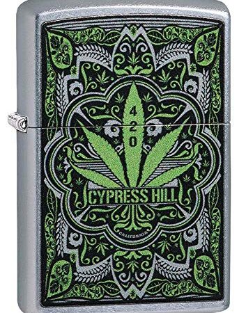 Zippo - Cypress Hill - Street Chrome, Color Image - Sturmfeuerzeug, befüllbar, in hochwertiger Geschenkbox, 49010, Cypress Hill Chrome, Einheitsgröße