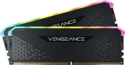 Corsair Vengeance RGB RS 16 GB (2 x 8 GB) DDR4 3.600MHz C18 Arbeitsspeicher (Dynamische RGB-Beleuchtung, Kompatibilität mit Intel & AMD 300/400/500 Series) Schwarz