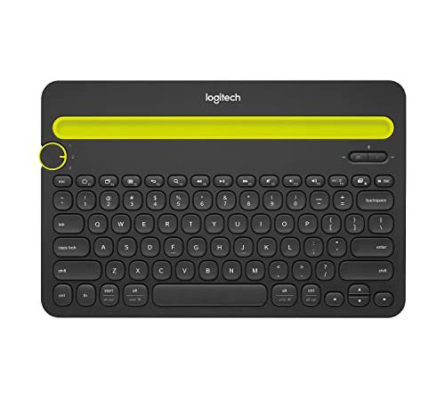 Logitech K480 Kabellose Multi-Device Tastatur für Windows, macOS, iPadOS, Android oder Chrome OS, Bluetooth, Kompakt, PC, Mac, Laptop, Smartphone, Tablet, Deutsches QWERTZ-Layout - Schwarz