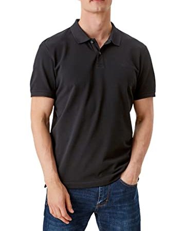 s.Oliver Herren Poloshirt Kurzarm Regular Fit Polohemd, Negro (Black 99A1)., XL