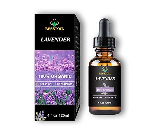 Ätherisches Bio-Lavendelöl - 100% reines, natürliches, gentechnikfreies, therapeutisches Produkt für den Aromatherapie-Diffusor - Premium Glastropfer (120 ml)