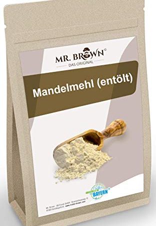 1kg Mandelmehl entölt, vegan, weiß, Mandelprotein, glutenfrei, für keto und zum Low Backen Carb