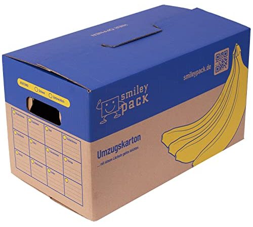 20 Stück Umzugskartons Bananenkiste 600 x 328 x 340 mm bis 40 kg (Zweiwellig) stabil Profi groß stark Umzugskiste günstig XXL Umzugskarton Archivkarton Stapelbar – Sets von 5 bis 240 Stück