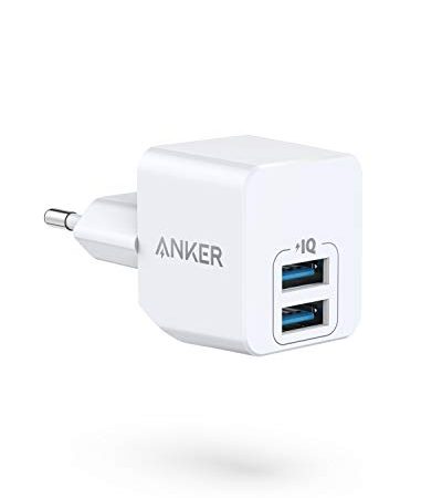 Anker PowerPort Mini Duales Wandladegerät, Extrem kompaktes USB-Ladegerät, 2,5A Leistung für iPhone XS/XS Max/XR/X / 8/7 / 6 / Plus, iPad Pro/Air 2 / Mini 4, Samsung, und viele mehr