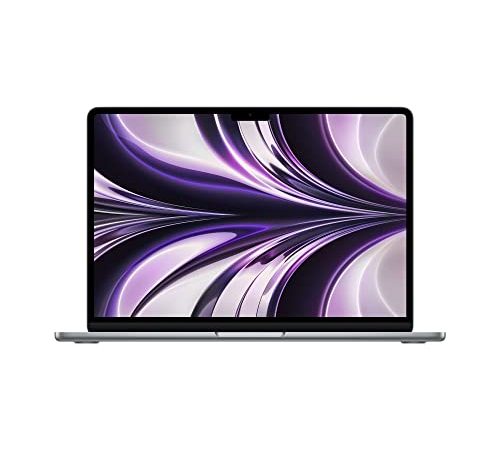 Apple 2022 MacBook Air Laptop mit M2 Chip: 13,6" Liquid Retina Display, 8GB RAM, 256 GB SSD Speicher, beleuchtete Tastatur, 1080p FaceTime HD Kamera. Kompatibel mit iPhone/iPad; Space Grau