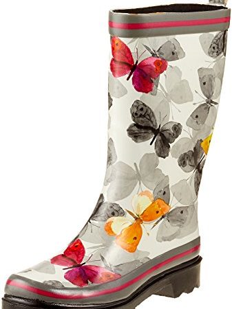 Beck Damen Schmetterlinge Gummistiefel, Mehrfarbig, 39 EU