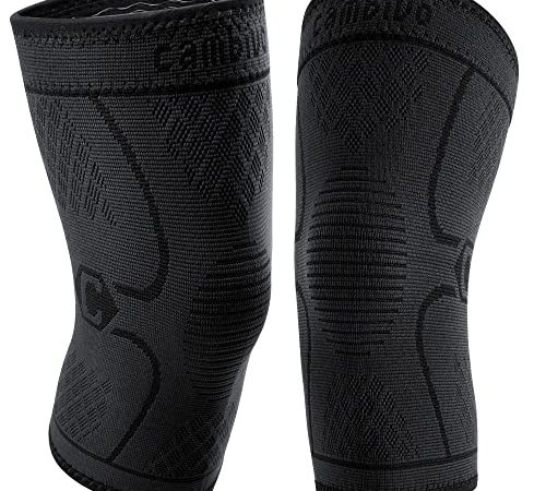 CAMBIVO 2 x Kniebandage Damen Männer, Orthopädische Kniebandage hilfreich Erholung bei Meniskusriss, ACL und Arthritis, Bandage Knie für Laufen, Wandern, Joggen, Sport, Volleyball