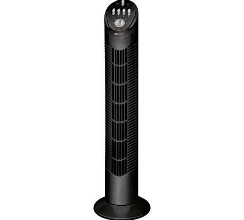 Clatronic Tower Fan/ Turmventilator/ Säulenventilator/ Standventilator TVL 3546; Oszillation 75 Grad; quiet/silence/leise; für Sommer/summer; cold air; Timer; 76 cm Höhe; 50 Watt; schwarz