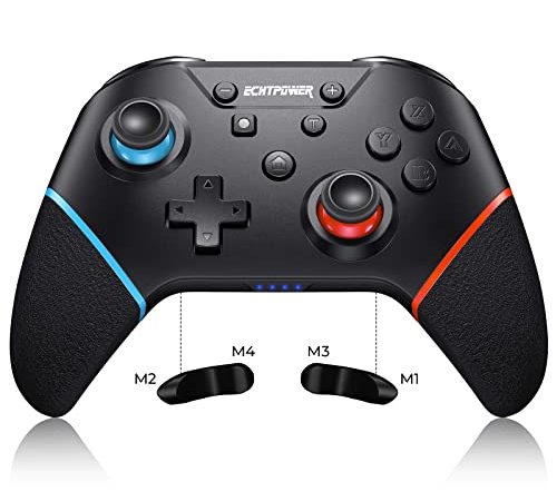 ECHTPower Wireless Pro Controller für Switch Bluetooth Switch OLED Controller mit Aufweckfunktion/SYNC Knopf Controller mit Turbo, Vibration, 6-Achsen-Bewegungssteuerung