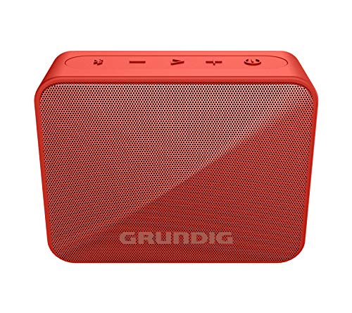 Grundig GBT Solo Red - Bluetooth Lautsprecher, 30 Meter Reichweite, mehr als 20 Std. Spielzeit, Rot