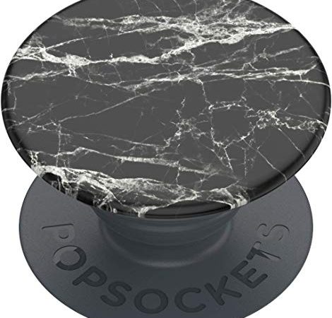 PopSockets: PopGrip Basic - Ausziehbarer Sockel und Griff für Smartphones und Tablets [Top Nicht Austauschbar] - Mod Marble Black