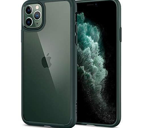 Spigen Ultra Hybrid Hülle Kompatibel mit iPhone 11 Pro Max -Midnight Green