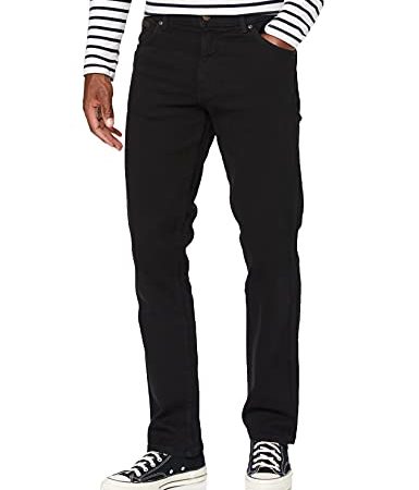 Wrangler Herren Texas Tonal Straight Jeans, Black Overdye, 44W / 32L