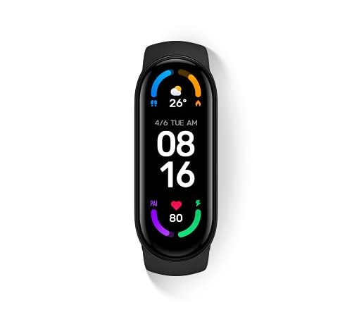 Xiaomi Mi Smart Band 6, Fitness- & Aktivitätstracker (1,56 AMOLED Display, 30 Trainings Modi, SpO2 tracking, Schlaf- und Pulsüberwachung, 14 Tage Batterielaufzeit, 5ATM Wassergeschützt, Mi Fit App)