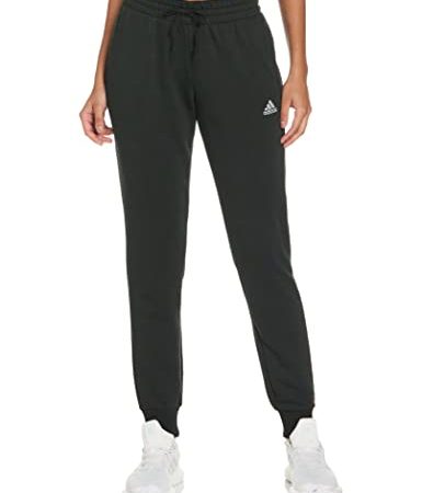 adidas Damen Essentials French Terry Logo Pants, Black/White, M EU