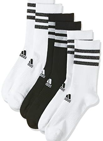 adidas Herren Glam 3-Streifen Socken, White/Black/White, M