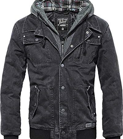 Brandit Dayton Jacke Charcoal-grau, incl. herausnehmbarem Sweateinsatz, Größe L-