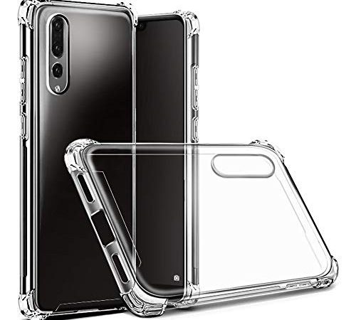 Hually Huawei P20 Pro Hülle, Weiche Silikon Bumper Handyhülle Durchsichtige TPU Kratzfest Schutzhülle Case für Huawei P20 Pro (Crystal Clear)