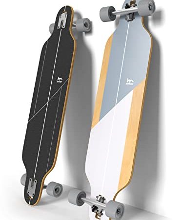 M Merkapa 41 Zoll Longboard für Mädchen Erwachsene Anfänger und Kinder, Drop Through Longboard mit Speedy ABEC-9 Kugellagern für Cruising, Carving, Downhill, Commuting, Dancing (Acanthurus MATA)