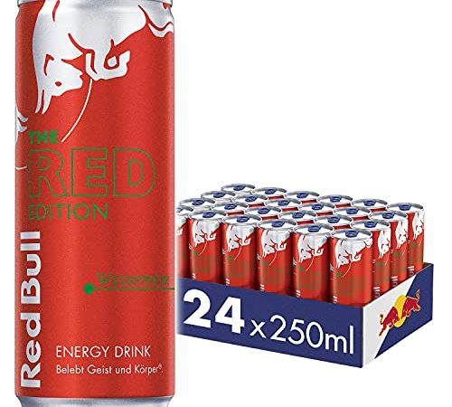 Red Bull Energy Drink Red Edition - 24er Palette Dosen - Getränke mit Wassermelone-Geschmack, EINWEG (24 x 250 ml)