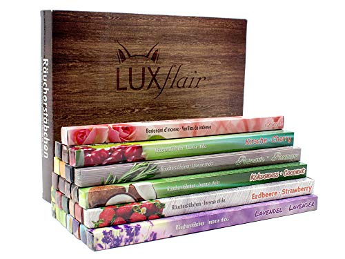 Räucherstäbchen Set XXL - 26 Düfte u.a. mit Rose, Sandelholz, Vanille, Citronella, Nag Champa. Indischer Mix