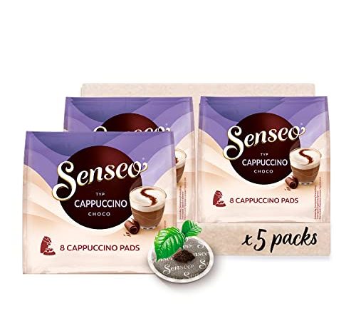 Senseo Pads Cappuccino Choco, 40 Kaffeepads, 5er Pack, 5 x 8 Getränke, 460 g