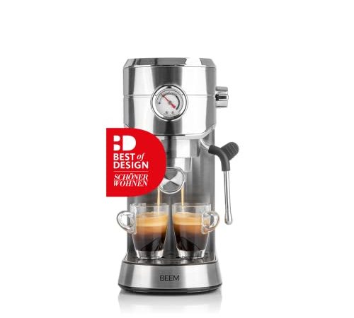 BEEM ESPRESSO-ULTIMATE Espresso-Siebträgermaschine - 20 bar | für Espresso, Cappuccino & Co. | mit Thermoblock-Heizsystem & PCB-Temperatursystem | Warmhalteplatte | 20 bar ULKA Pumpe | 1 l Wassertank