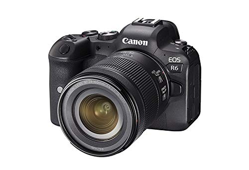 Canon EOS R6 Vollformat Systemkamera - Gehäuse + Objektiv RF 24-105mm F4-7.1 IS STM (spiegellos, 20,1 MP, 4K UHD, 5 Achsen Bildstabilisator, 7,5cm vari angle LCD II, WLAN, Bluetooth, USB 3.1), schwarz