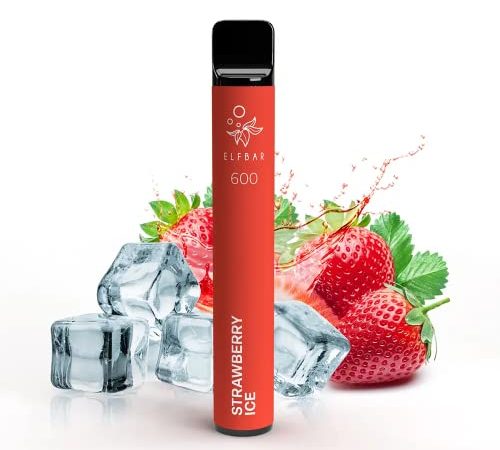 Elfbar Elf bar Strawberry Minze Erdbeere 600 Züge E-Shisha E-Zigarette Vape Nikotinfrei ohne Nikotin