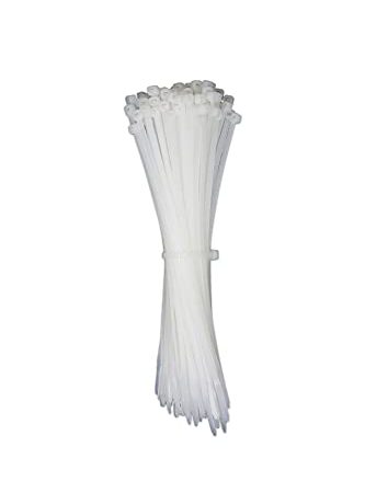 LPGLed | Kabelbinder aus Nylon für Verkabelung - 100 Stück - extra Halt - professionell - weiß (4x200mm)