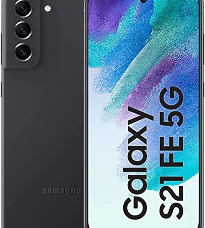 Samsung Galaxy S21 FE 5G, Android Smartphone, 6,4 Zoll Dynamic AMOLED Display, 4.500 mAh Akku, 128 GB/6 GB RAM, Handy in Graphite, inkl. 36 Monate Herstellergarantie [Exklusiv bei Amazon]