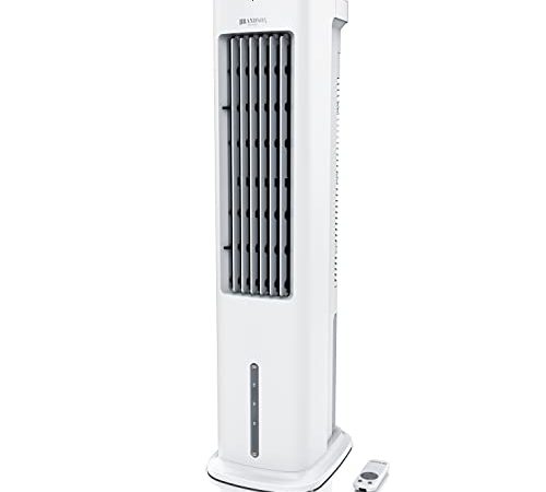 Brandson - Luftkühler mobil mit Wasserkühlung - Testsieger 2023 - mobile Klimaanlage ohne Abluftschlauch - Luftbefeuchter Ventilator Standventilator - leise - Klimagerät - 5L Wassertank