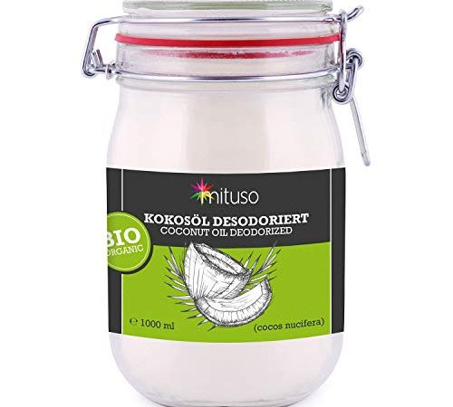 mituso Bio Kokosöl, Geschmacksneutral (desodoriert), 1er Pack (1 x 1000 ml)