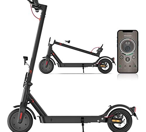 E Scooter mit Straßenzulassung, ABE Elektroroller Belastung bis 120kg, 30 km Reichweite, LED, 20km/h, 350W Motor, 8,5 Zoll Wabenreifen,Duales Bremssystem E Roller für Erwachsene