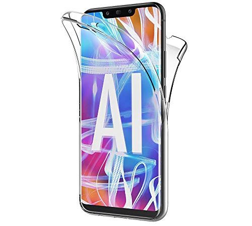 AICEK Compatible Huawei Mate 20 Lite Hülle, 360°Full Body Transparent Silikon Schutzhülle für Huawei Mate 20 Lite Case Durchsichtige TPU Bumper Huawei Mate 20 Lite Handyhülle (6,3 Zoll)