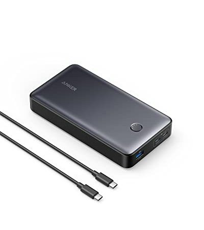 ANKER 537 Powerbank (PowerCore 24K für Laptop), 24.000mAh 65W, mobiles Ladegerät für MacBook Pro, Dell XPS, Microsoft Surface, iPad Pro, iPhone 13 Pro, iWatch Series 5 und mehr (Schwarz)