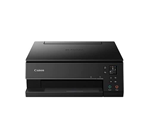 Canon PIXMA TS6350a Drucker Farbtintenstrahl Multifunktionsgerät DIN A4 (Fotodrucker, Scanner, Kopierer, OLED, 4.800x1.200 dpi, USB, WLAN, 5 separate Tinten, Duplexdruck, 2 Papierzuführungen), schwarz