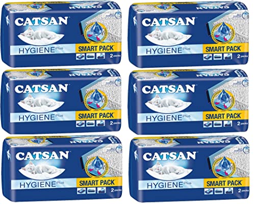 Catsan Smart Pack Katzenstreu Streu Nicht klumpend, 6 Packung mit 12 Packs 48L