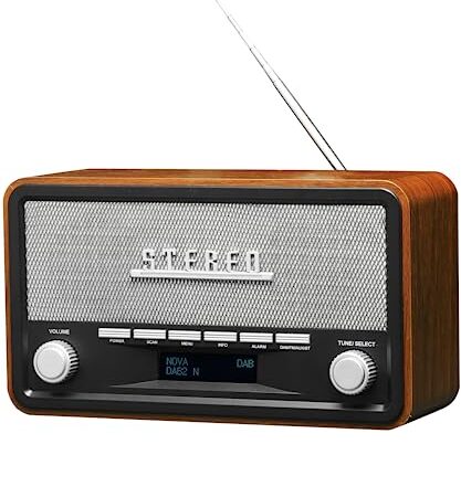 Denver DAB Radio - Retro-Radio - DAB+/ FM Radio - Bluetooth - dimmbar - Batterien & Netz - DAB18