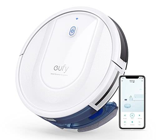 eufy Saugroboter mit Wischfunktion, RoboVac G10 Hybrid, Smart Dynamic Navigation, 2-in-1 Sauger & Wischmopp Roboterstaubsauger, 2000Pa Saugkraft, Selbstaufladend, ideal für Hartböden(Weiß)